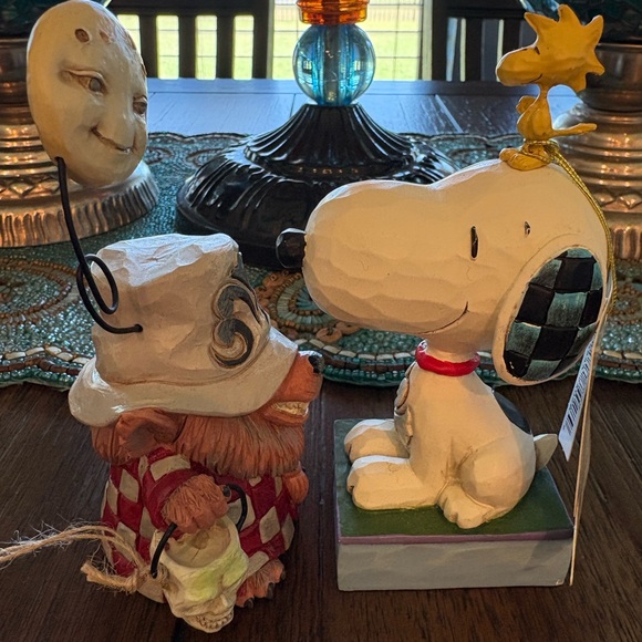 Jim Shore Snoopy and Woodstock with Floral Accents/Werewolf with Moon Figurine - Picture 3 of 7